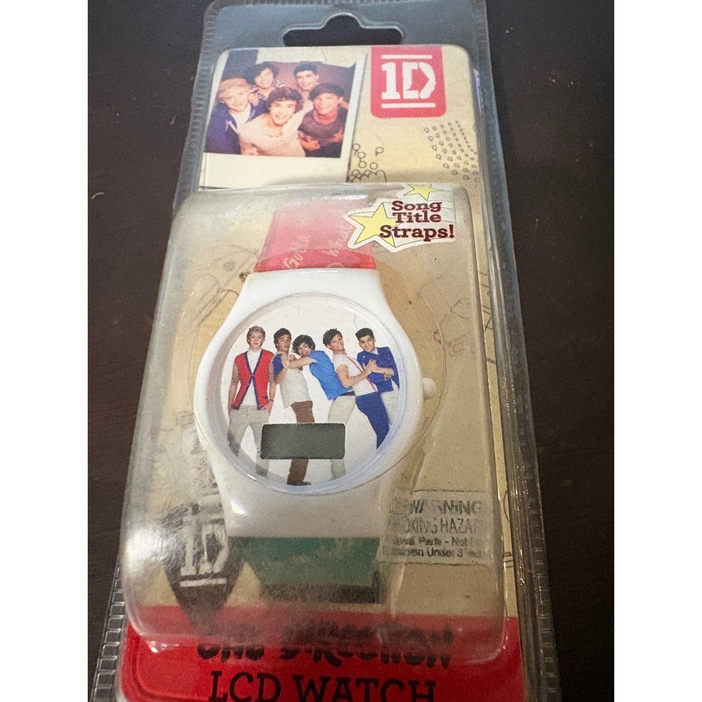 One Direction 1D LCD Digital Watch 2013 Song Title Straps White 1DKD142 NIB